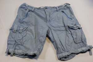 Republic of Couture Blue Multi-Pocket Y2K Cargo Shorts